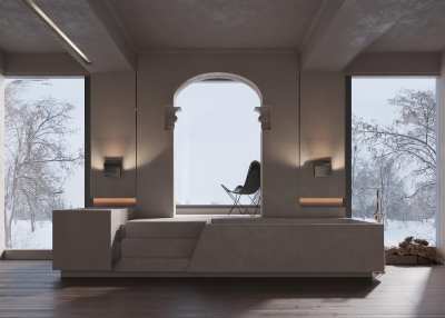 侘寂浴缸浴盆3D模型下载